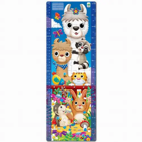 The Learning Journey Long and Tall Puzzles Animal Friends Growth Chart 51 Piece Jigsaw Puzzle - Image 1