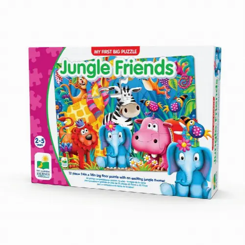 The Learning Journey My First Big Floor Puzzle Jungle Friends 12 Piece Jigsaw Puzzle - Image 1
