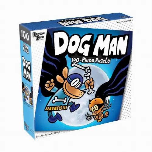 Dog Man and Cat Kid Jigsaw Puzzle 100 Pcs University Games - Image 1