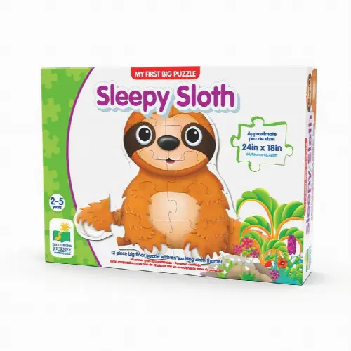 The Learning Journey My First Big Floor Puzzle Sleepy Sloth 12 Piece Jigsaw Puzzle - Image 1