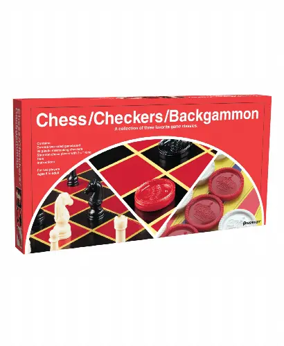 Pressman - Checkers/Chess/Backgammon (Folding Board) - Image 1