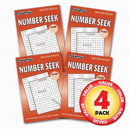 Penny Press/Dell Favorite Number Seek 4-Pack (Full Sized Paperback) - Image 1