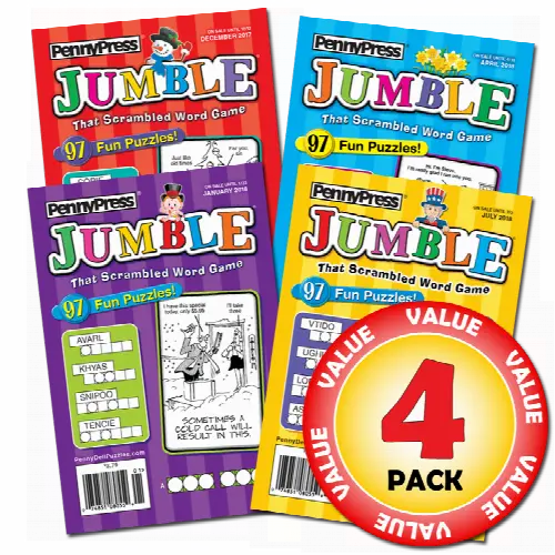 Penny Dell Favorite Jumble Puzzle 4-Pack - Image 1