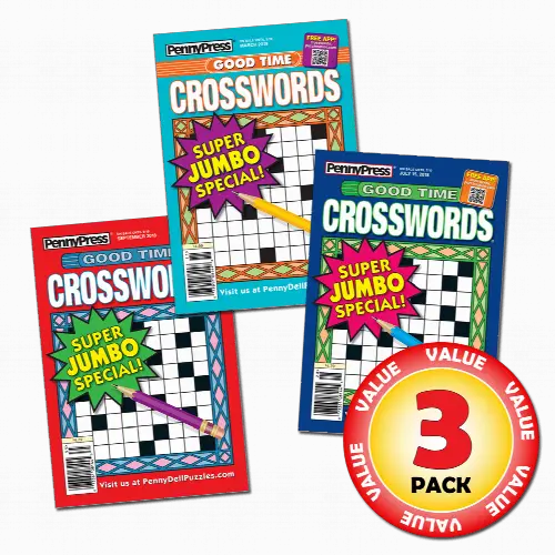 Penny Dell Favorite Good Time Crosswords 3-Pack (Paperback) - Image 1