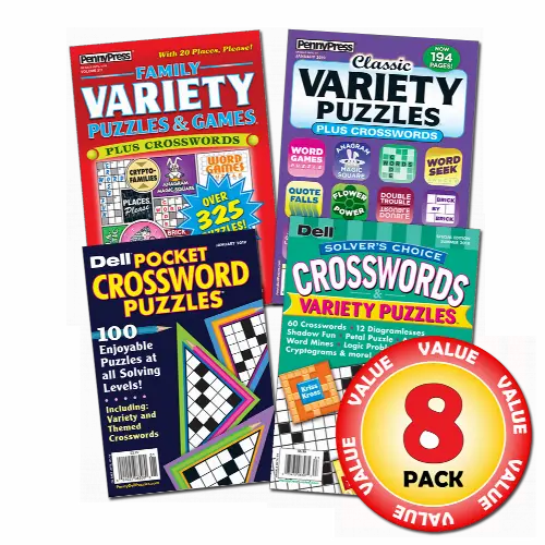 Penny Dell Favorite Crossword & Variety Puzzle 8-Pack (Paperback) - Image 1