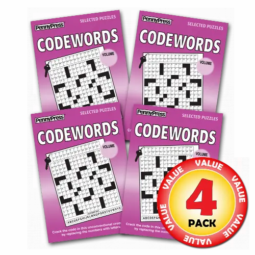 Penny Dell Favorite Codewords Crosswords 4-Pack - Image 1