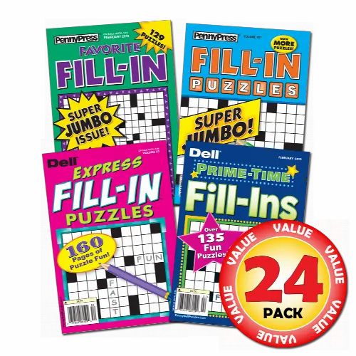 Penny Dell Favorite Fill-In Puzzle 24-Pack (Paperback) - Image 1