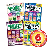 Penny Press Classic Variety Puzzles Plus Crosswords 6-Pack (Full-Sized Paperback)