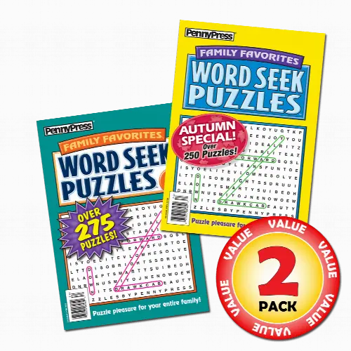 Penny Dell Favorite Family Favorites Word Seek Puzzles 2-Pack (Paperback) - Image 1