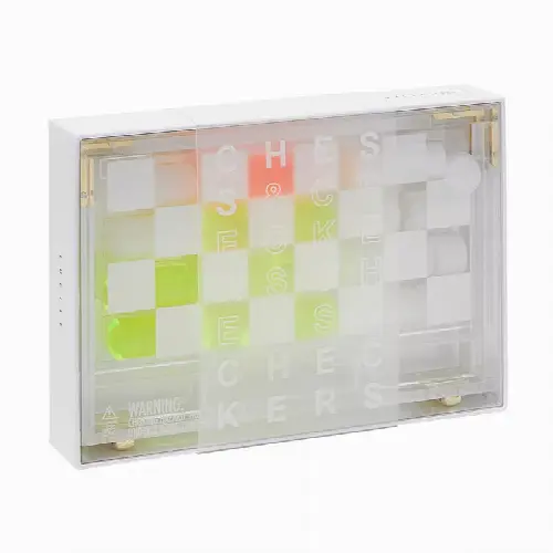 Mini Lucite Chess and Checkers Limited Edition - Image 1