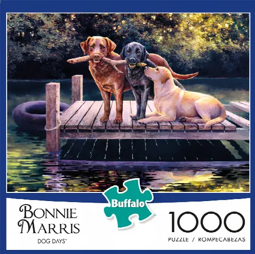 Buffalo Games Bonnie Marris Dog Days 1000 Pieces Jigsaw Puzzle - Image 1