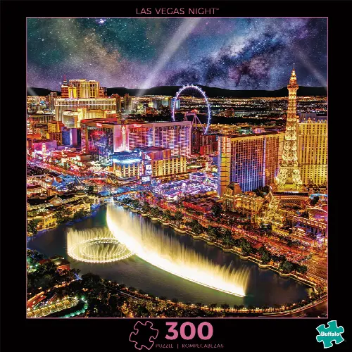 Buffalo Games - Modern Photography - Las Vegas Night - 300 Piece Jigsaw Puzzle - Image 1