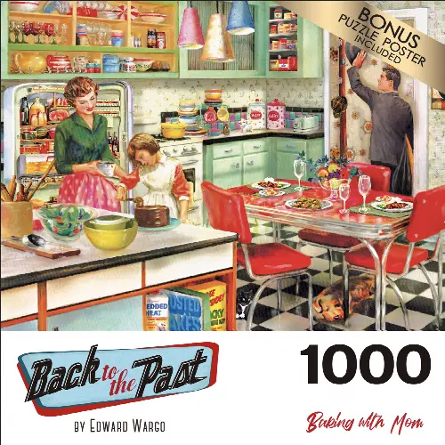 Cra-Z-Art Back to the Past Jigsaw Puzzle - Baking with Mom - 1000 Piece - Image 1