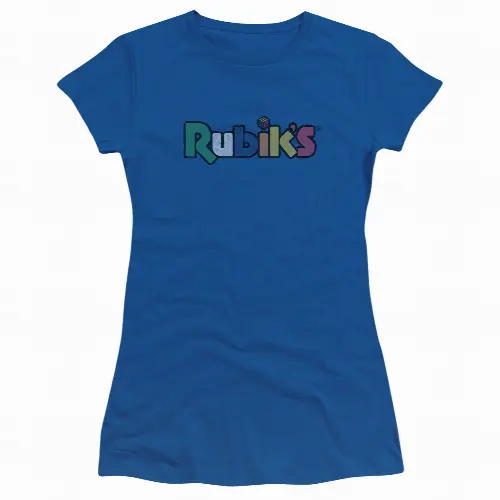 Rubiks Cube - Smudge Logo - Junior Girls Cap Sleeve Shirt - Image 1