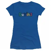 Rubiks Cube - Smudge Logo - Junior Girls Cap Sleeve Shirt