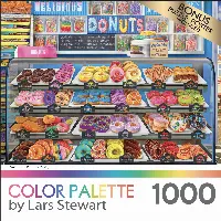 Cra-Z-Art Color Palette by Lars Stewart 1000 Piece Jigsaw Puzzle - Delicious Donuts Daily