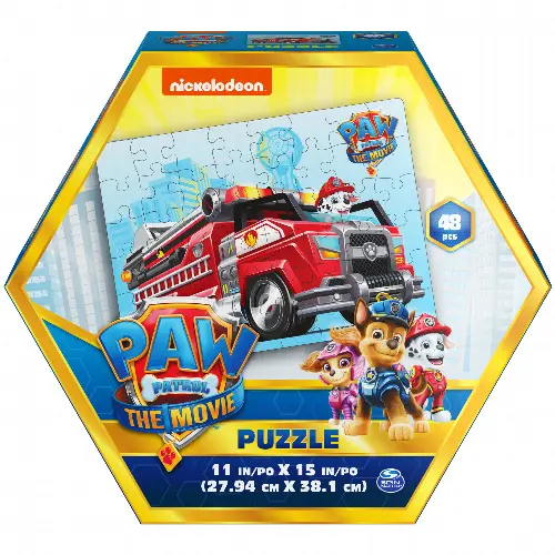 PAW Patrol The Movie, 48 Piece Jigsaw Puzzle for Kids Ages 4 and up, Marshall - Image 1