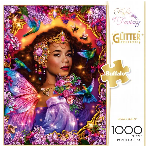 Buffalo Games Josephine Wall Glitter Edition - Summer Queen - 1000 Pieces Jigsaw Puzzle - Image 1