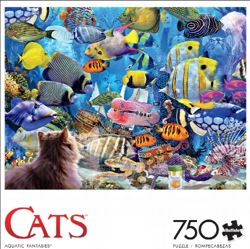 Buffalo Games Cats - Aquatic Fantasies 750 Pieces Jigsaw Puzzle - Image 1