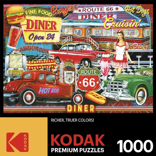 Kodak 1000 Piece Jigsaw Puzzle - 50's Diner - Image 1