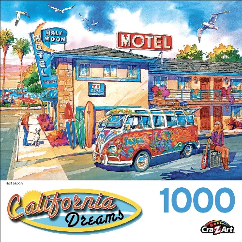 Cra-Z-Art California Dreams 1000 Piece Jigsaw Puzzle - Half Moon - Image 1