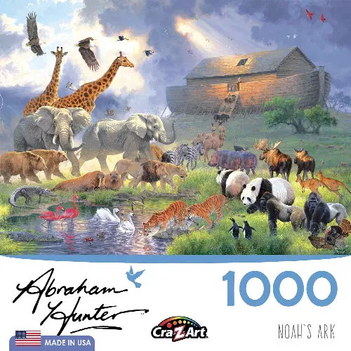 Abraham Hunter 1000 Piece Jigsaw Puzzle - the Ark and Friends - Image 1