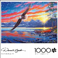 Buffalo Games Darrell Bush - Star-Spangled Sunset 1000 Pieces Jigsaw Puzzle