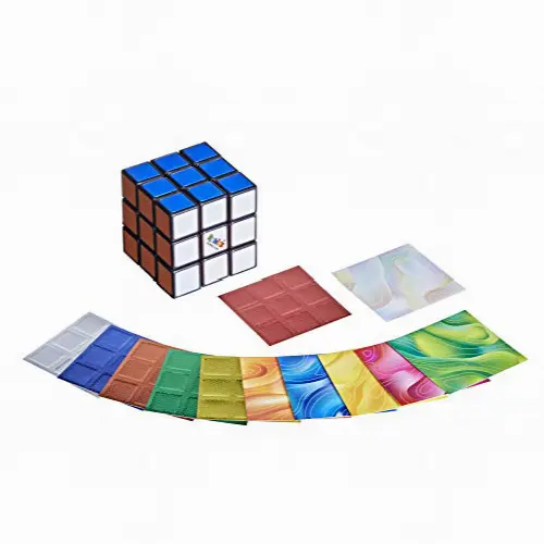 Rubik's Cube 3x3 Puzzle, Original Rubik's Product, Includes Removable Mod Stickers to Customize, Toy for Kids Ages 8 and Up - Image 1