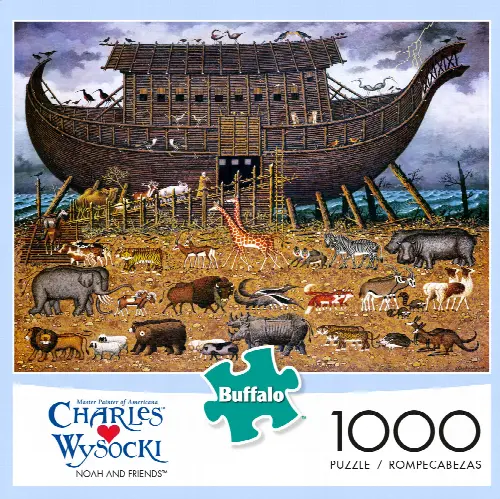 Buffalo Games Charles Wysocki Noah & Friends 1000 Piece Jigsaw Puzzle - Image 1