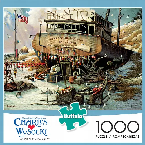 Buffalo Games Charles Wysocki Where the Buoys Are 1000 Pieces Jigsaw Puzzle - Image 1