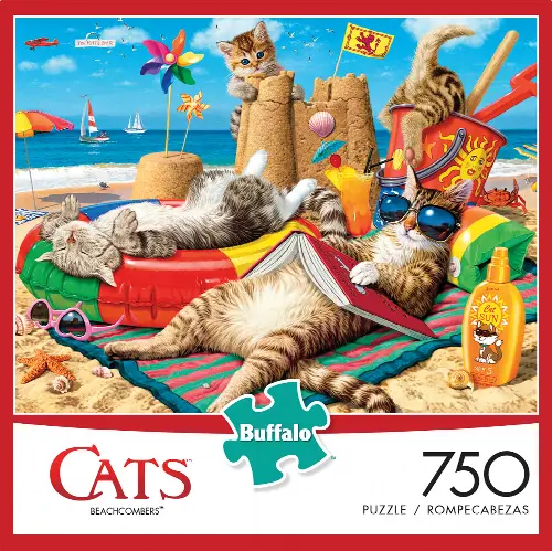 Buffalo Games - Cats Collection - Beachcombers - 750 Piece Jigsaw Puzzle - Image 1