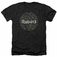 Rubiks Cube - Circle Pattern - Heather Short Sleeve Shirt