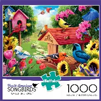 Buffalo Games North American Songbirds Garden Birdhouse 1000 Pieces Jigsaw Puzzle