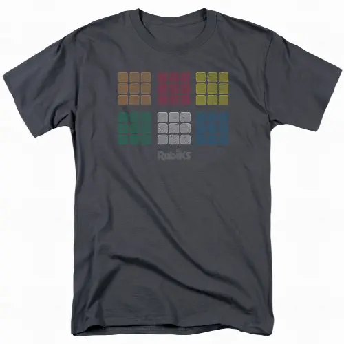 Rubiks Cube - Minimal Squares - Short Sleeve Shirt - Image 1