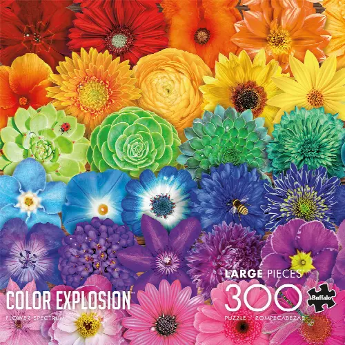 Buffalo Games - Color Explosion - Flower Spectrum - 300 Piece Jigsaw Puzzle - Image 1