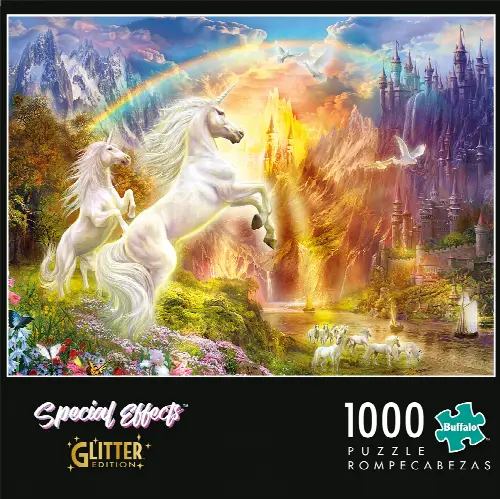 Buffalo Games Special Effects Unicorn Sunset 1000 Pieces Jigsaw Puzzle - Image 1