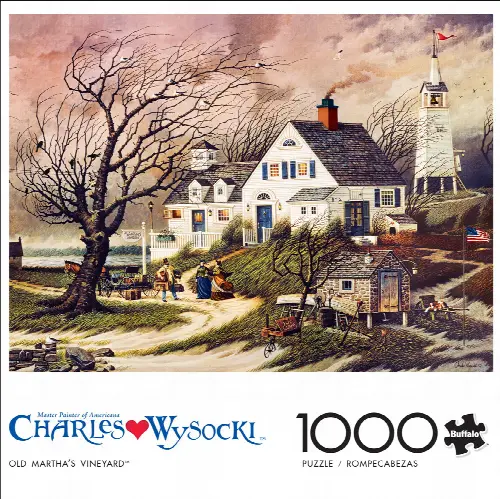 Buffalo Games Charles Wysocki - Old Martha's Vineyard 1000 Pieces Jigsaw Puzzle - Image 1