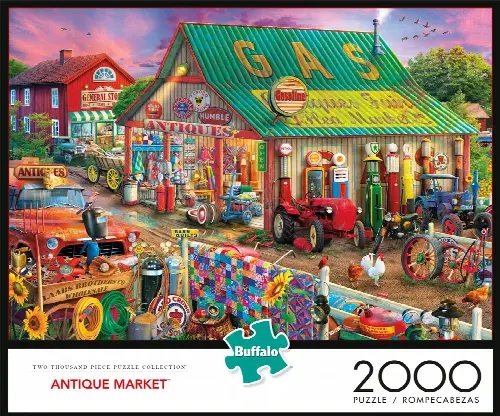 Buffalo Games Antique Market - 2000 Pieces Jigsaw Puzzle - Image 1