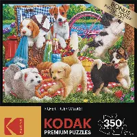 Kodak 350 XL Piece Jigsaw Puzzle - Puppies On A Picnic