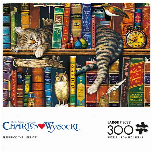 Buffalo Games Charles Wysocki Frederick the Literate 300 Piece Jigsaw Puzzle - Image 1