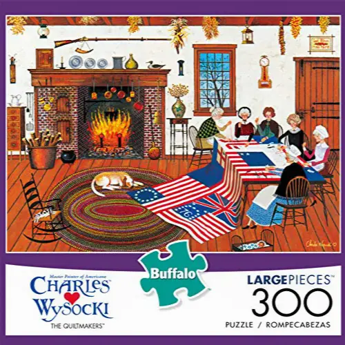 Buffalo Games - Charles Wysocki - The Quiltmakers - 300 Piece Jigsaw Puzzle - Image 1