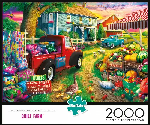 Buffalo Games - Quilt Farm - 2000 Piece Jigsaw Puzzle - Image 1