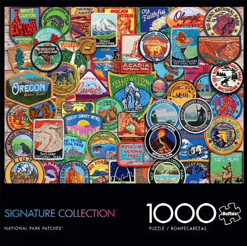 Buffalo Games Signature Collection - National Park Patches 1000 Pieces Jigsaw Puzzle - Image 1