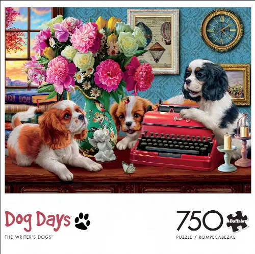 Buffalo Games Dog Days - The Writer's Dogs - 750 Pieces Jigsaw Puzzle - Image 1