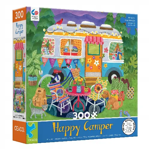 Ceaco - Happy Camper - Mountain Camper - 300 Piece Jigsaw Puzzle - Image 1