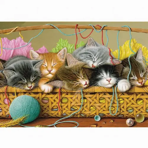 Kittens in Basket - Tray Puzzle | Jigsaw - Image 1