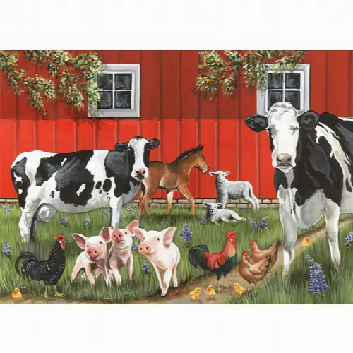 Red Barn Farm - Tray Puzzle | Jigsaw - Image 1