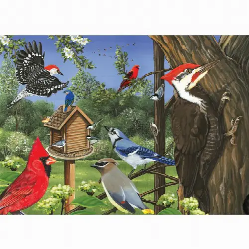 Around the Birdfeeder - Tray Puzzle | Jigsaw - Image 1