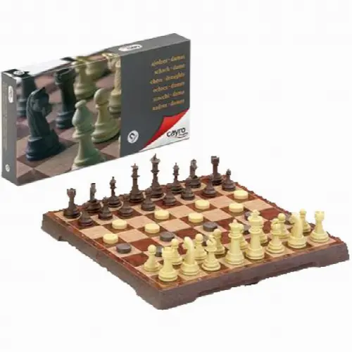 Magnetic Chess & Draught Set - Large - Image 1