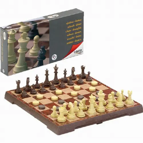 Magnetic Chess & Draught Set - Medium - Image 1